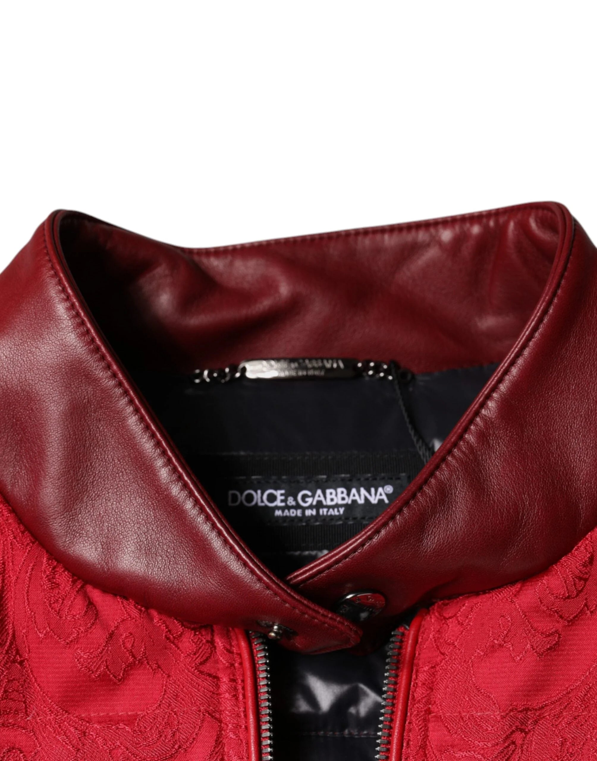 Dolce & Gabbana Red Quilted Bomber Gold Crown Logo Jacket - IT52 | XL - Puffer Jackets