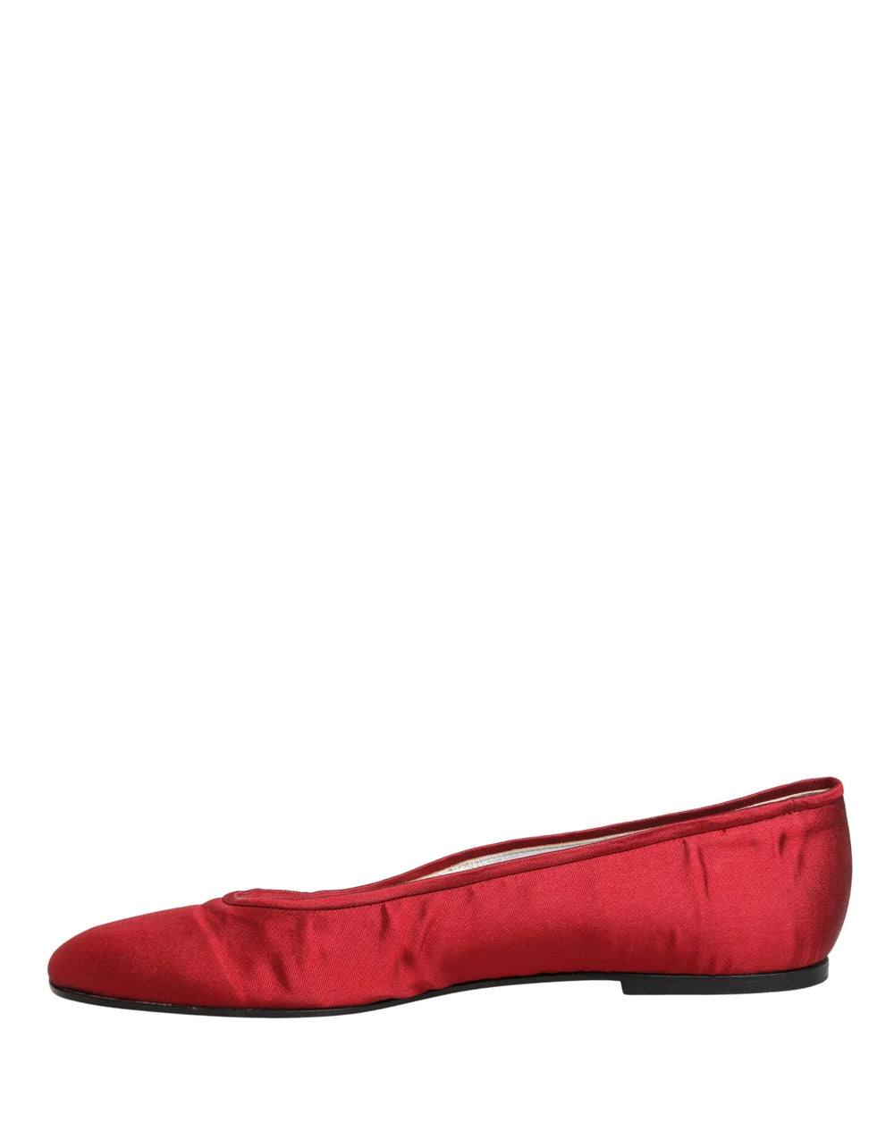 Dolce & Gabbana Rød Satin Stoff Balletsko Loafers - EU40/US9.5