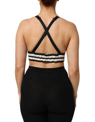 Dolce & Gabbana Red Satin Floral Embroidered Bralette Crop Top - IT40|S - Bras