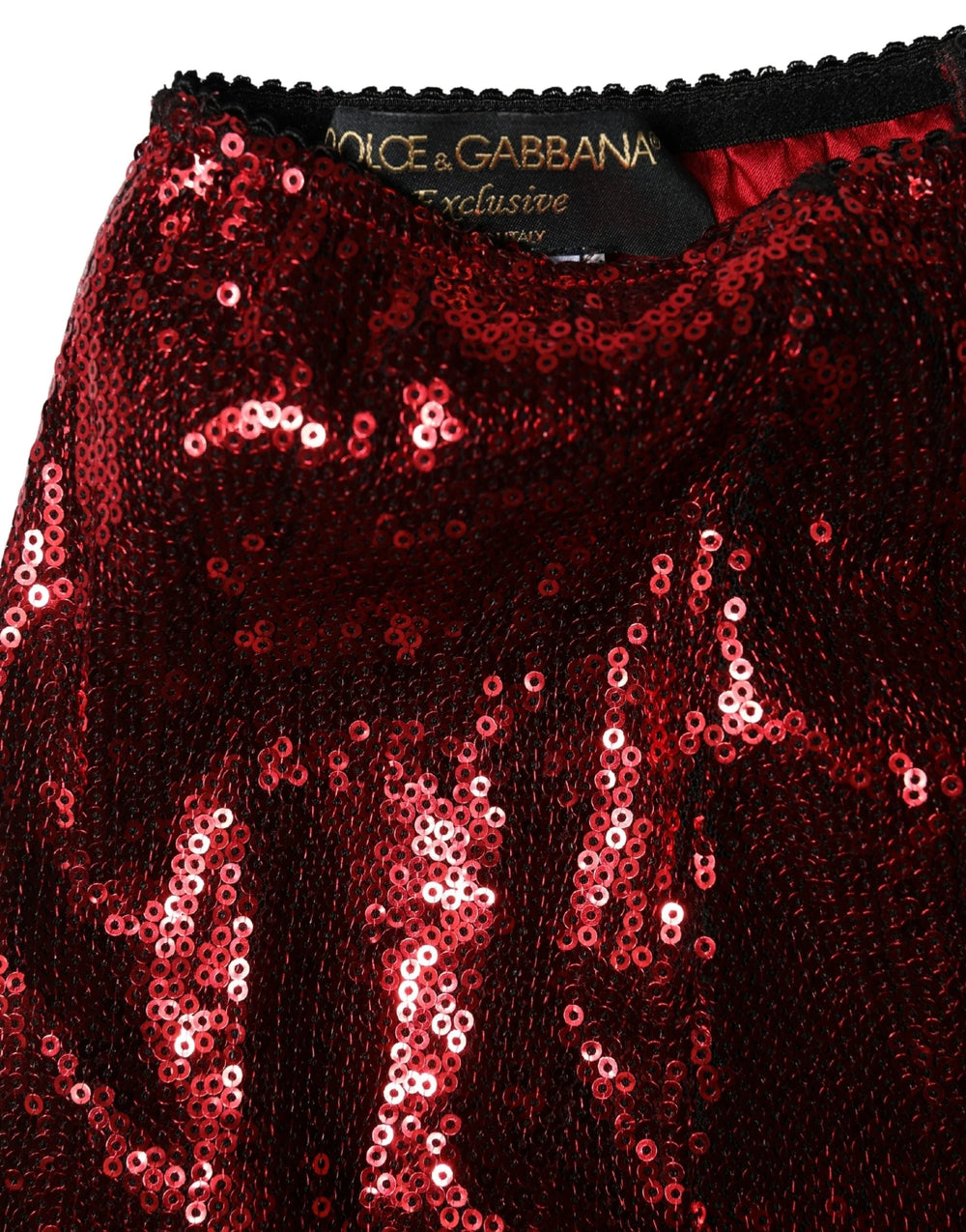 Dolce & Gabbana Red Sequin Embellished High Waist Girdle Underwear - IT2 | S