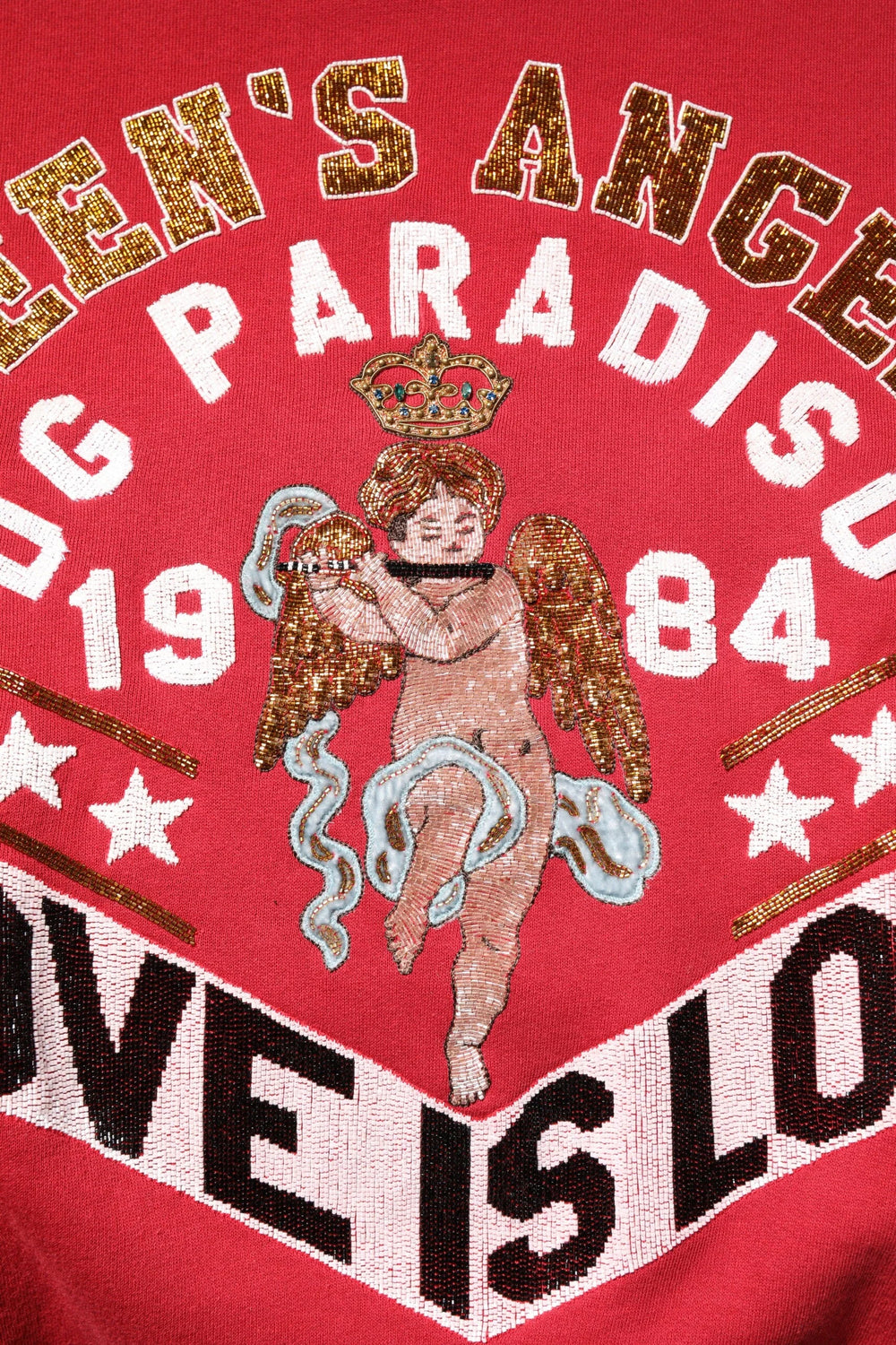 Dolce & Gabbana Red Sequin Knit Pullover Sweatshirt Sweater - IT50 | L - Sweaters