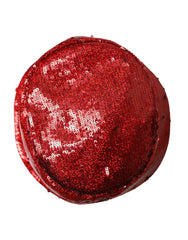 Dolce & Gabbana Red Sequined Nylon Bucket Hat Men - 60 cm|XL - Bucket Hats