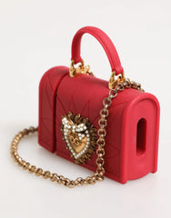 Dolce & Gabbana Red Silicone Devotion Heart Cover Bag Women Airpods Case - Headphone Carrying Cases