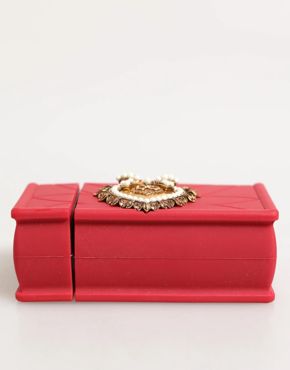 Dolce & Gabbana Red Silicone Devotion Heart Cover Bag Women Airpods Case - Headphone Carrying Cases