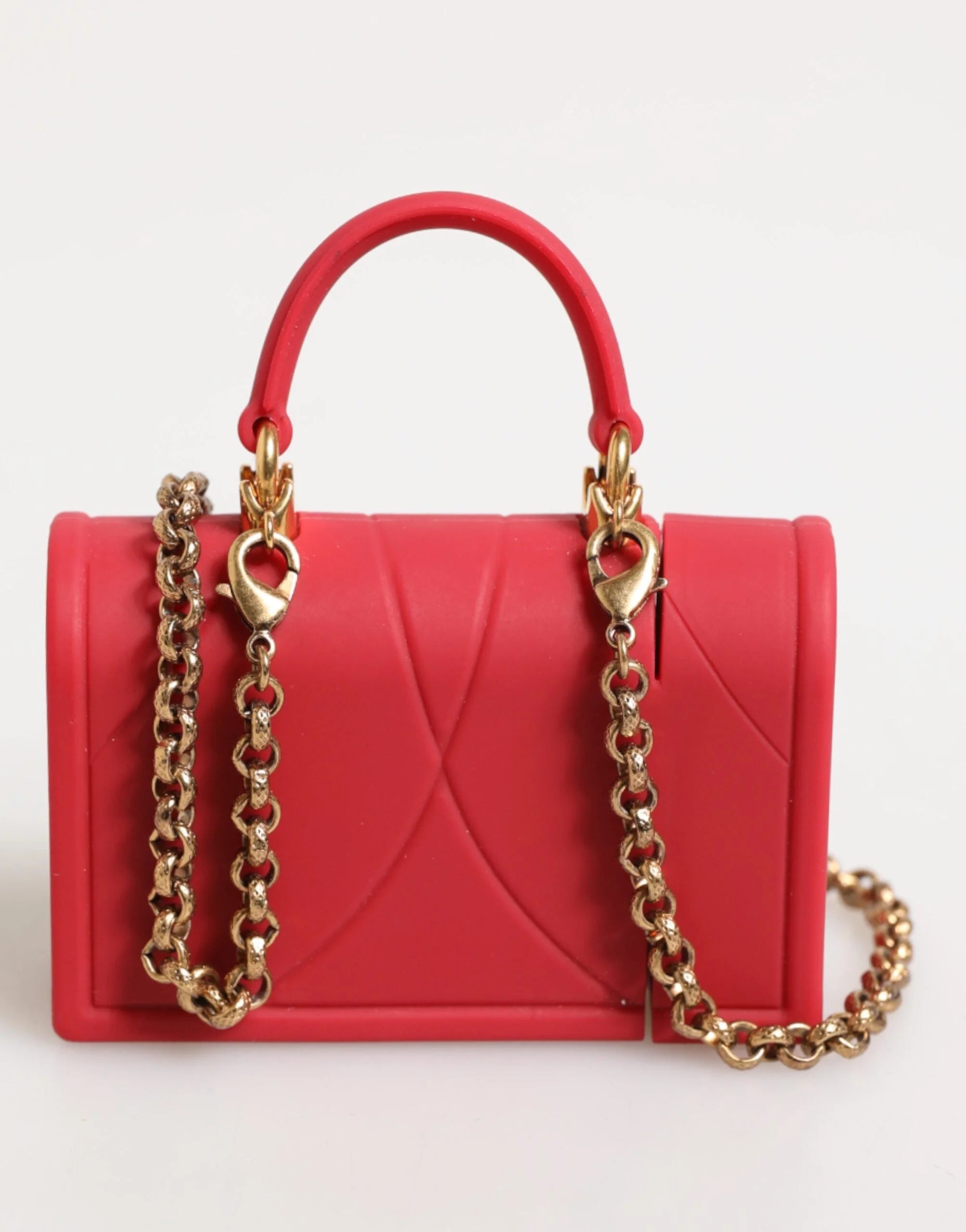 Dolce & Gabbana Red Silicone Devotion Heart Cover Bag Women Airpods Case - Headphone Carrying Cases