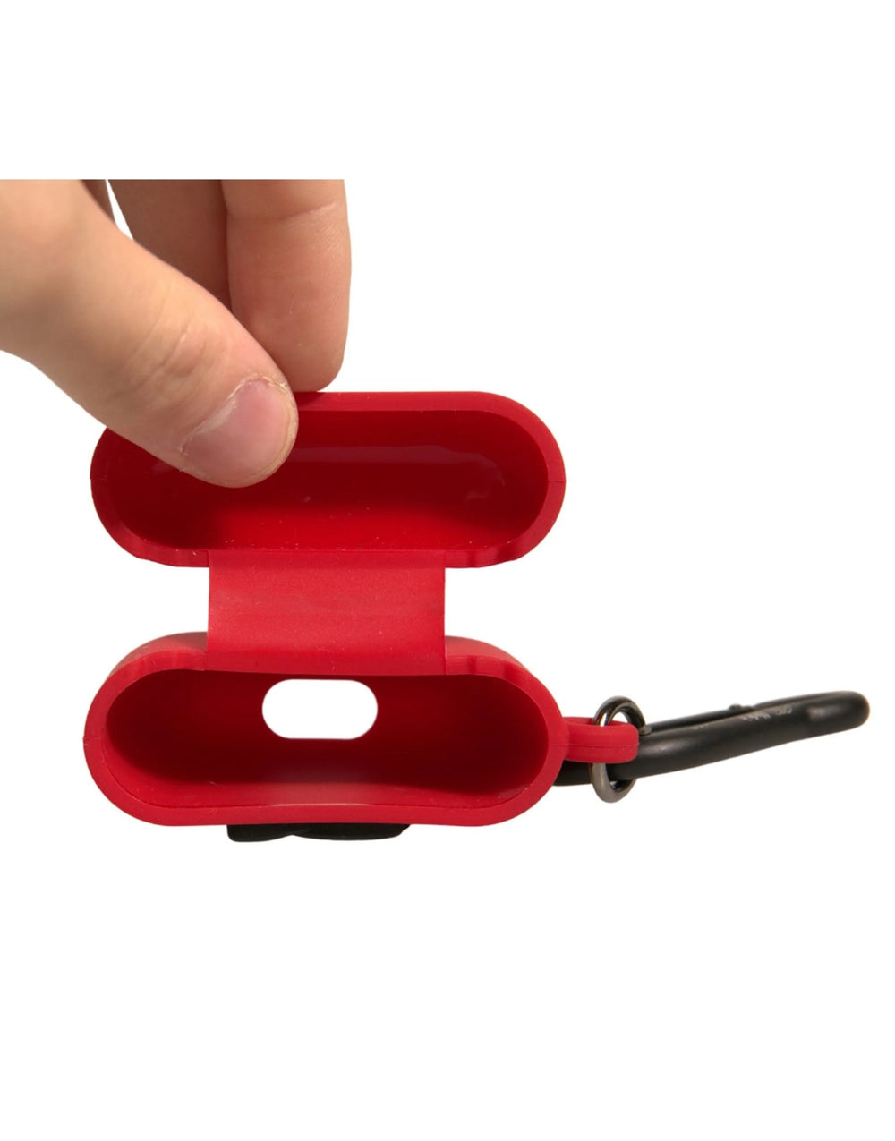 Dolce & Gabbana Red Silicone Rubber Logo Embossed Airpods Case - Headphone Carrying Cases