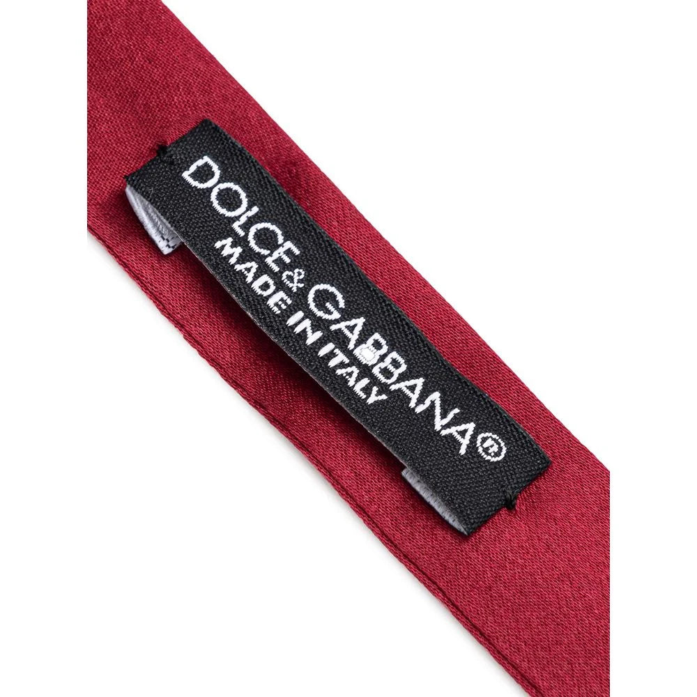 Dolce & Gabbana Red Silk Bowty - One Size - Neckties