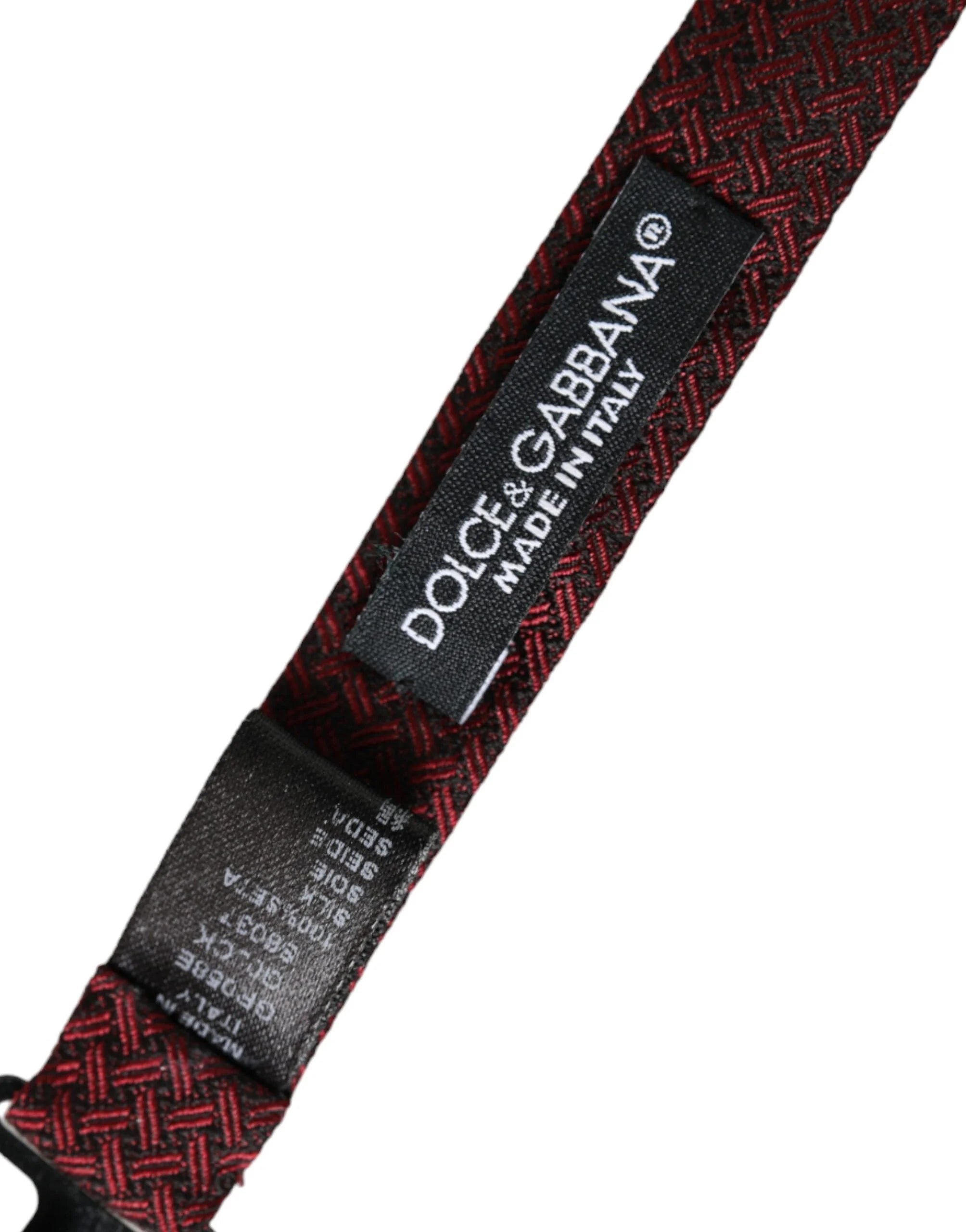 Dolce & Gabbana Red Silk Fantasy Adjustable Neck Men Bow Tie - Neckties