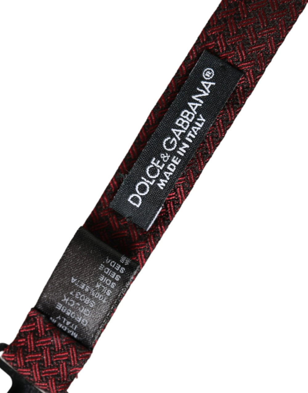 Dolce & Gabbana Red Silk Fantasy Adjustable Neck Men Bow Tie - Neckties