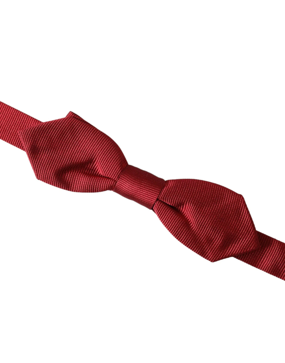 Dolce & Gabbana Red Silk Jacquard Adjustable Neck Men Bow Tie - Neckties