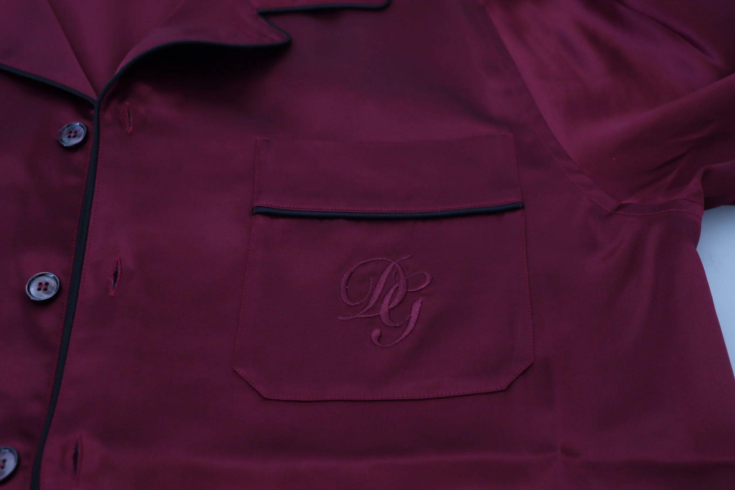 Dolce & Gabbana Red Silk Lounge Top Pajama Sleepwear Shirt - Nightgowns