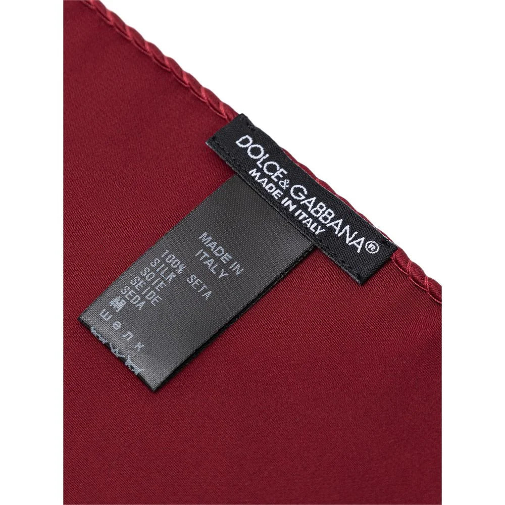 Dolce & Gabbana Red Silk Pocket Square - Handkerchiefs