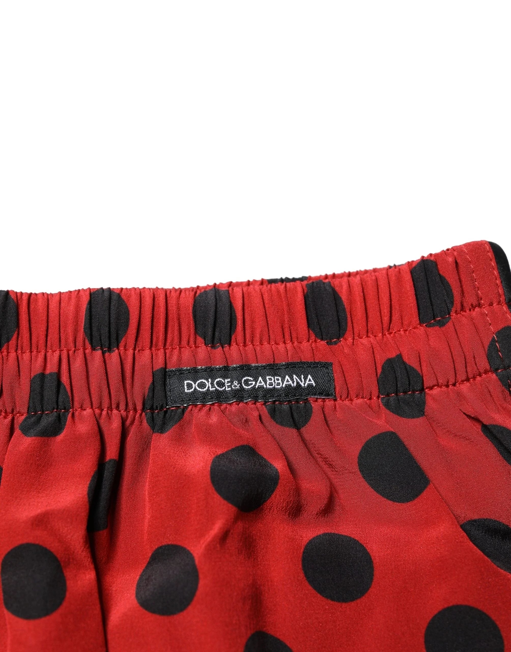 Dolce & Gabbana Red Silk Polka Dot Boxer Shorts Underwear - IT3 | XS - Boxer Shorts