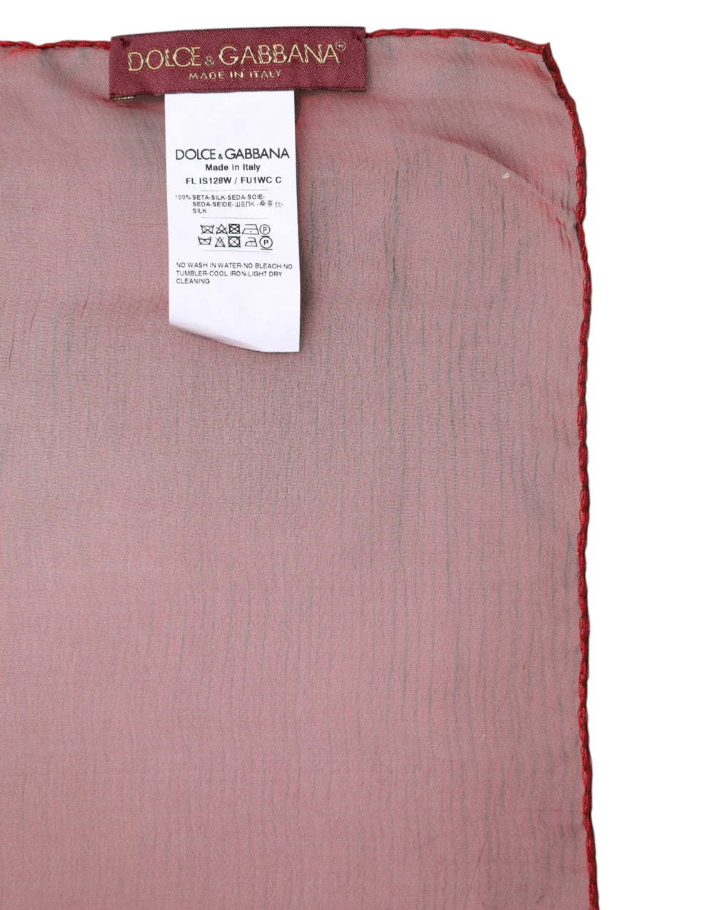 Dolce & Gabbana Red Silk Rectangle Women Wrap Shawl Scarf - Scarves & Shawls