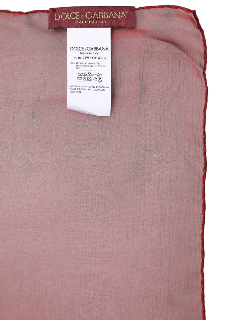 Dolce & Gabbana Red Silk Rectangle Women Wrap Shawl Scarf - Scarves & Shawls