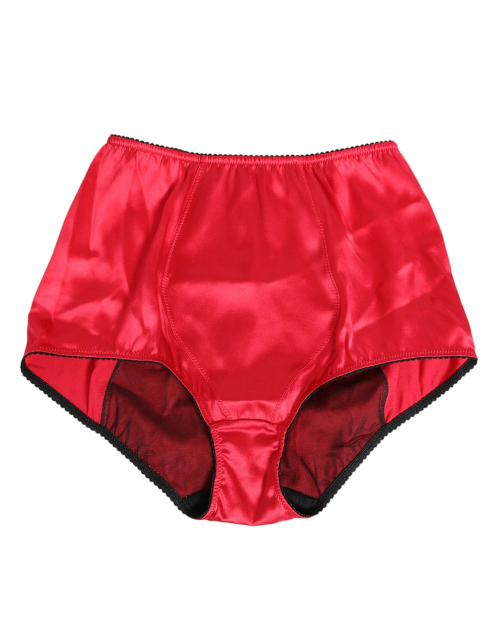 Dolce & Gabbana Red Silk Satin High-Waist Briefs Underwear - IT1 | XS - Briefs
