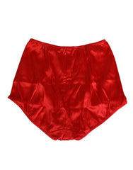 Dolce & Gabbana Red Silk Satin High-Waist Briefs Women Underwear - IT2 | S - Briefs