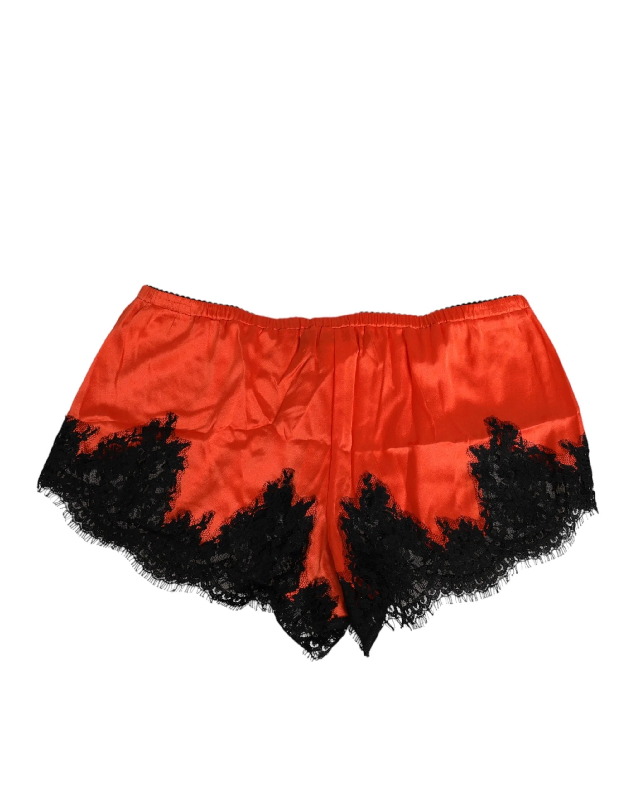 Dolce & Gabbana Red Silk Satin Lace Shorts Underwear - IT2 | S - Boyshorts