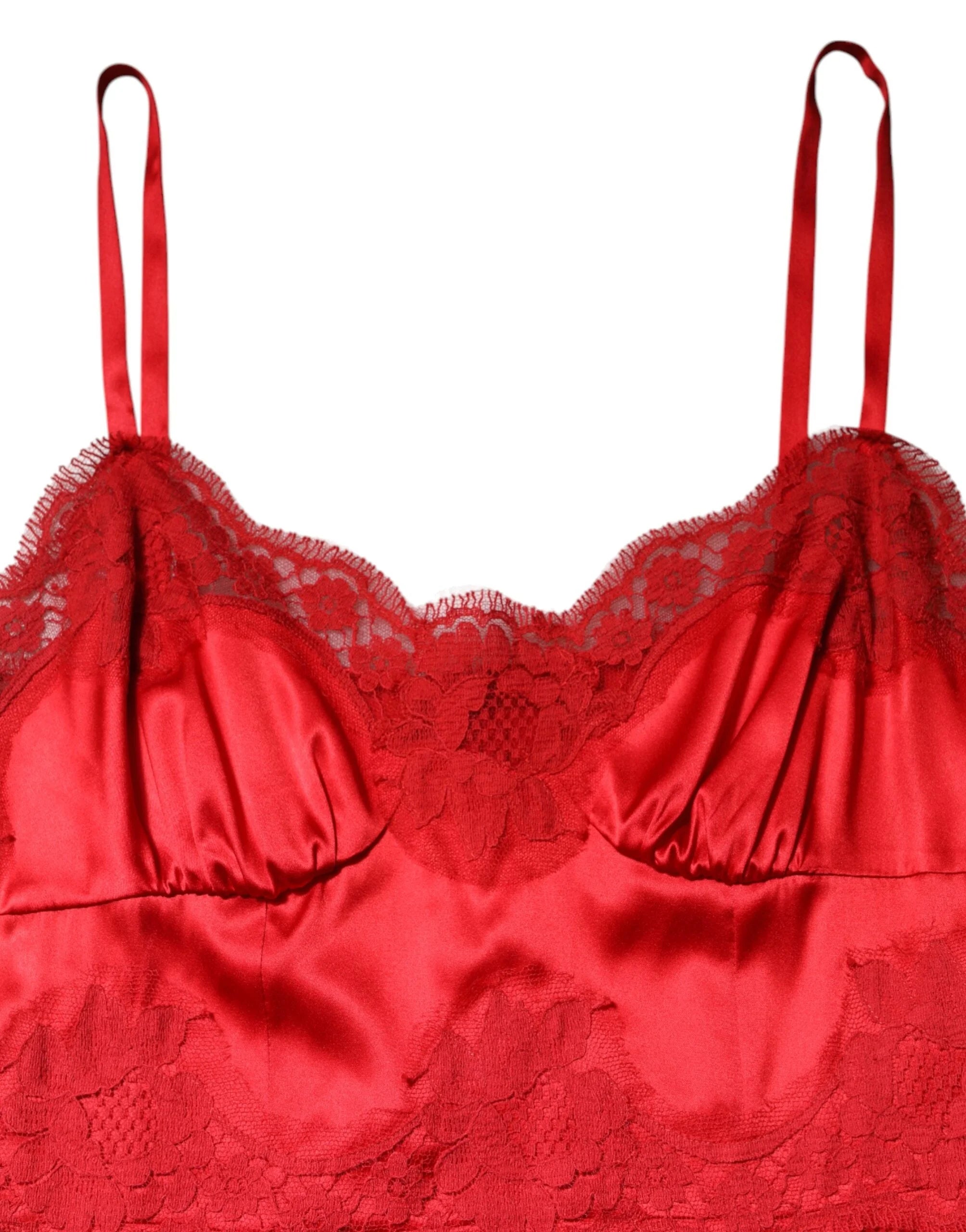 Dolce & Gabbana Red Silk Sleeveless Maxi Long Dress - IT46|XL - Dresses