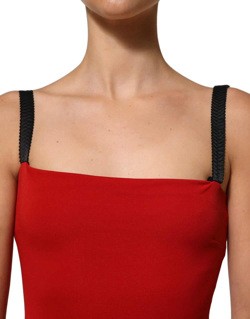 Dolce & Gabbana Red Stretch Bodycon Sheath Knee Length Dress - IT36|XXS