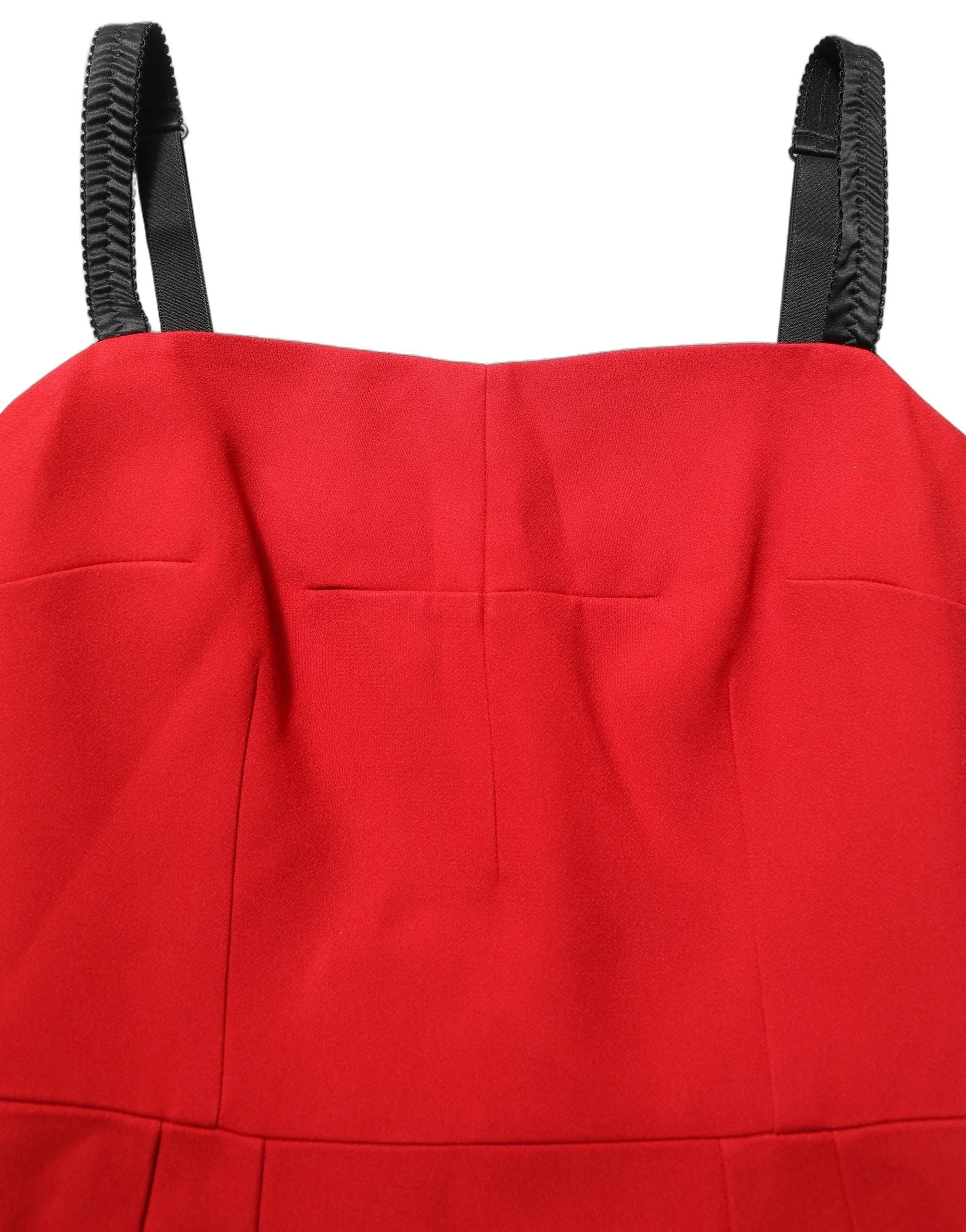 Dolce & Gabbana Red Stretch Bodycon Sheath Knee Length Dress - IT40|S