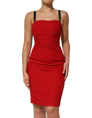 Dolce & Gabbana Red Stretch Bodycon Sheath Knee Length Dress - IT42|M - Dresses