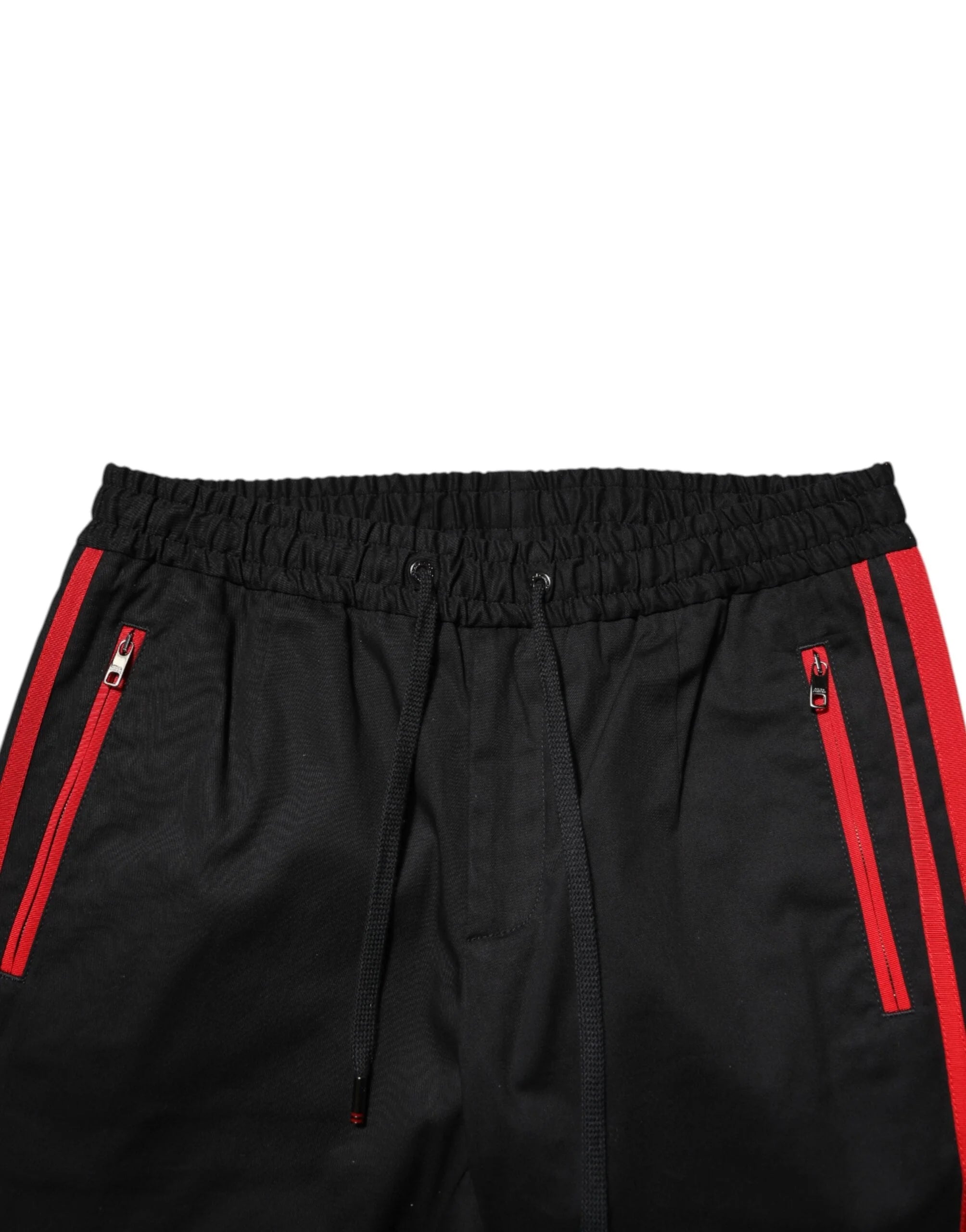 Dolce & Gabbana Red Stripe Cotton Logo Jogger Sweatpants Pants - IT46 | S - Joggers