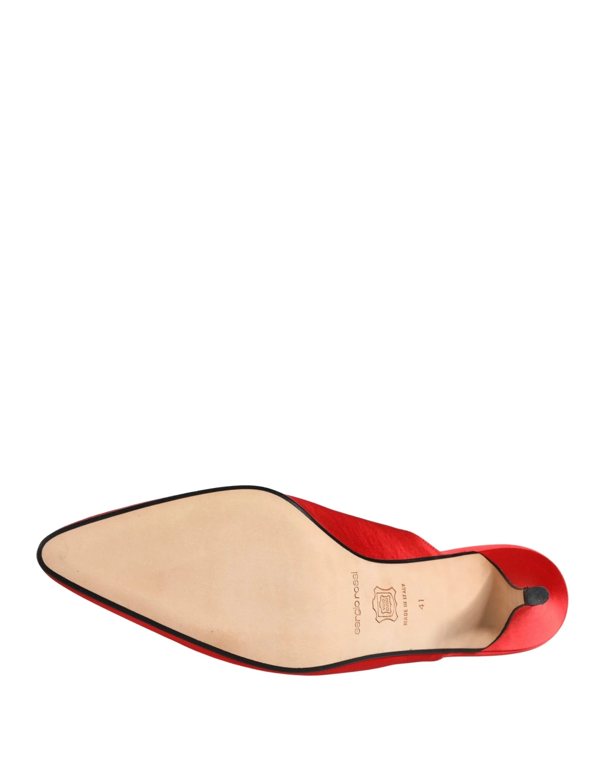 Dolce & Gabbana Röda mockklacktofflor