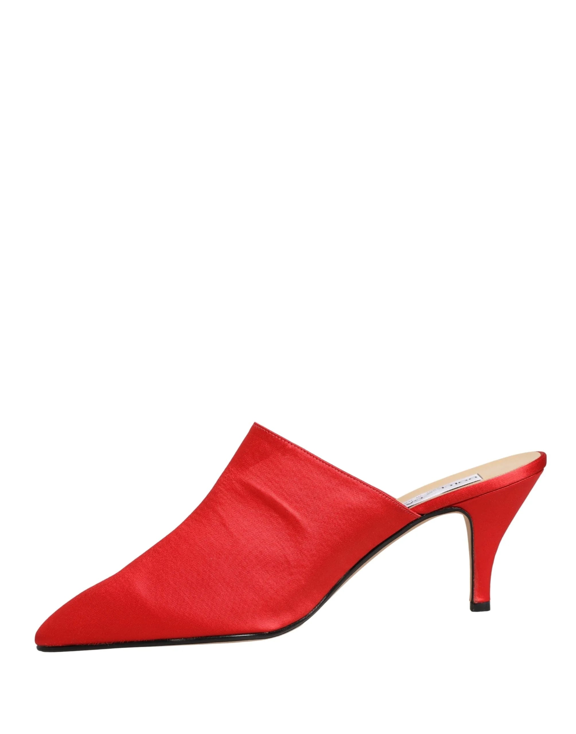 Dolce & Gabbana Röda mockklacktofflor