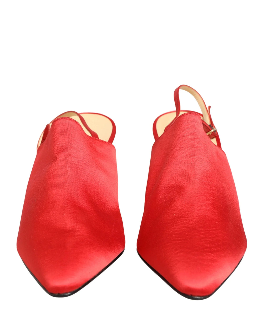 Dolce & Gabbana Piros Bőr Magassarkú Szandálok - EU39/US8.5