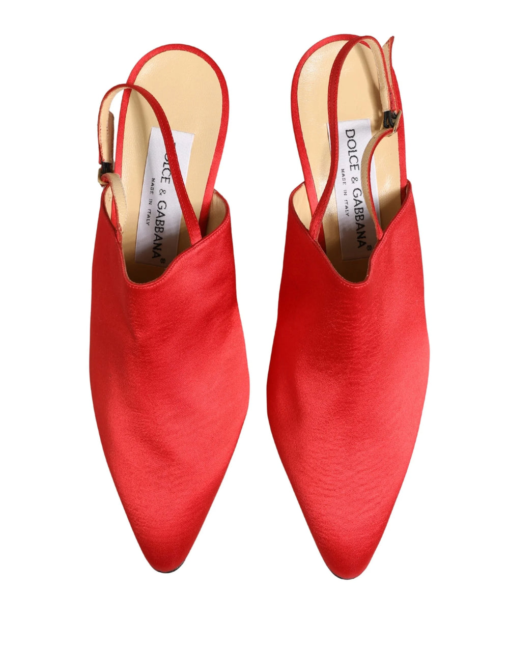 Dolce & Gabbana Piros Bőr Magassarkú Szandálok - EU39/US8.5