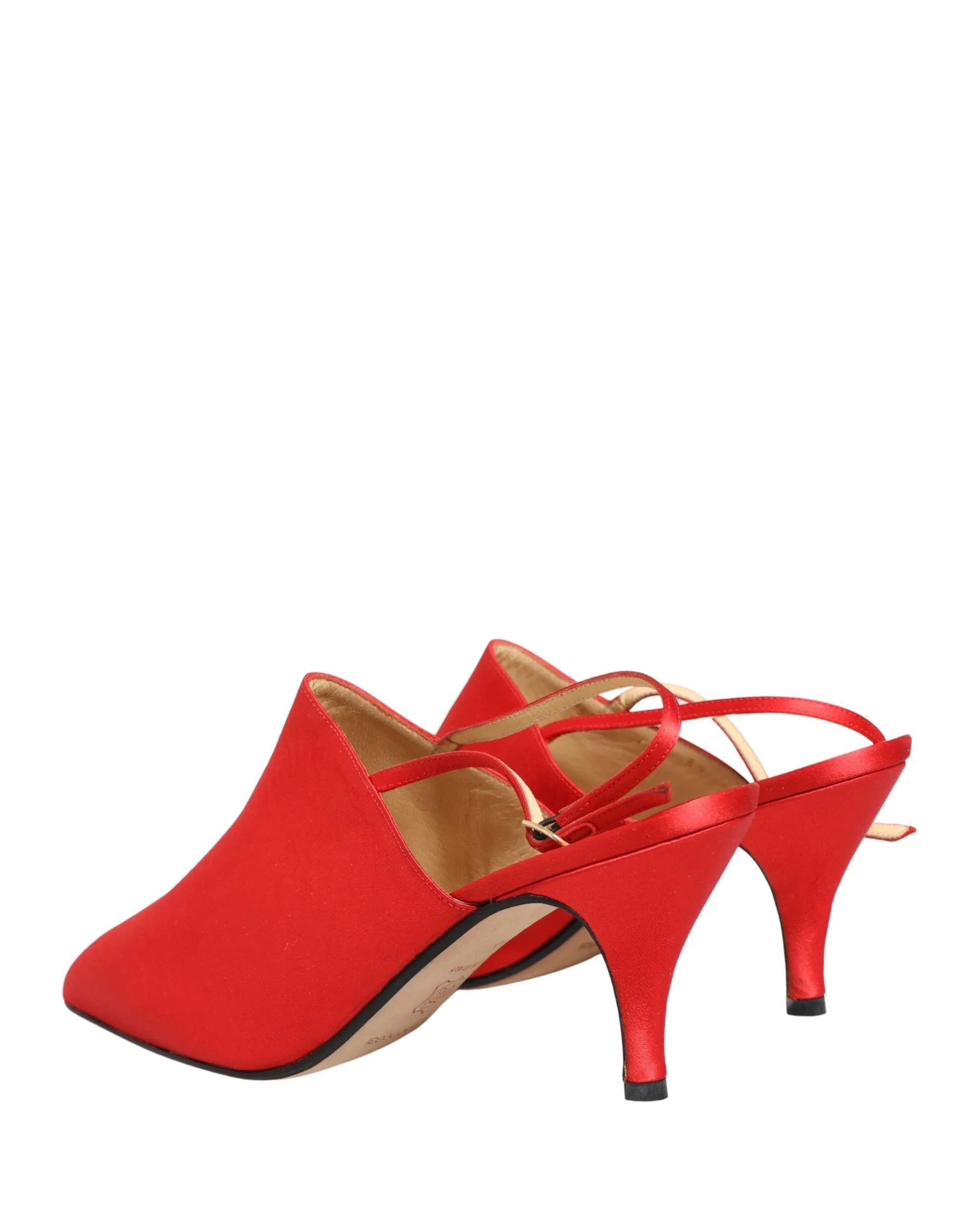 Dolce & Gabbana piros bársony magas sarkú szandál cipők - EU39/US8.5
