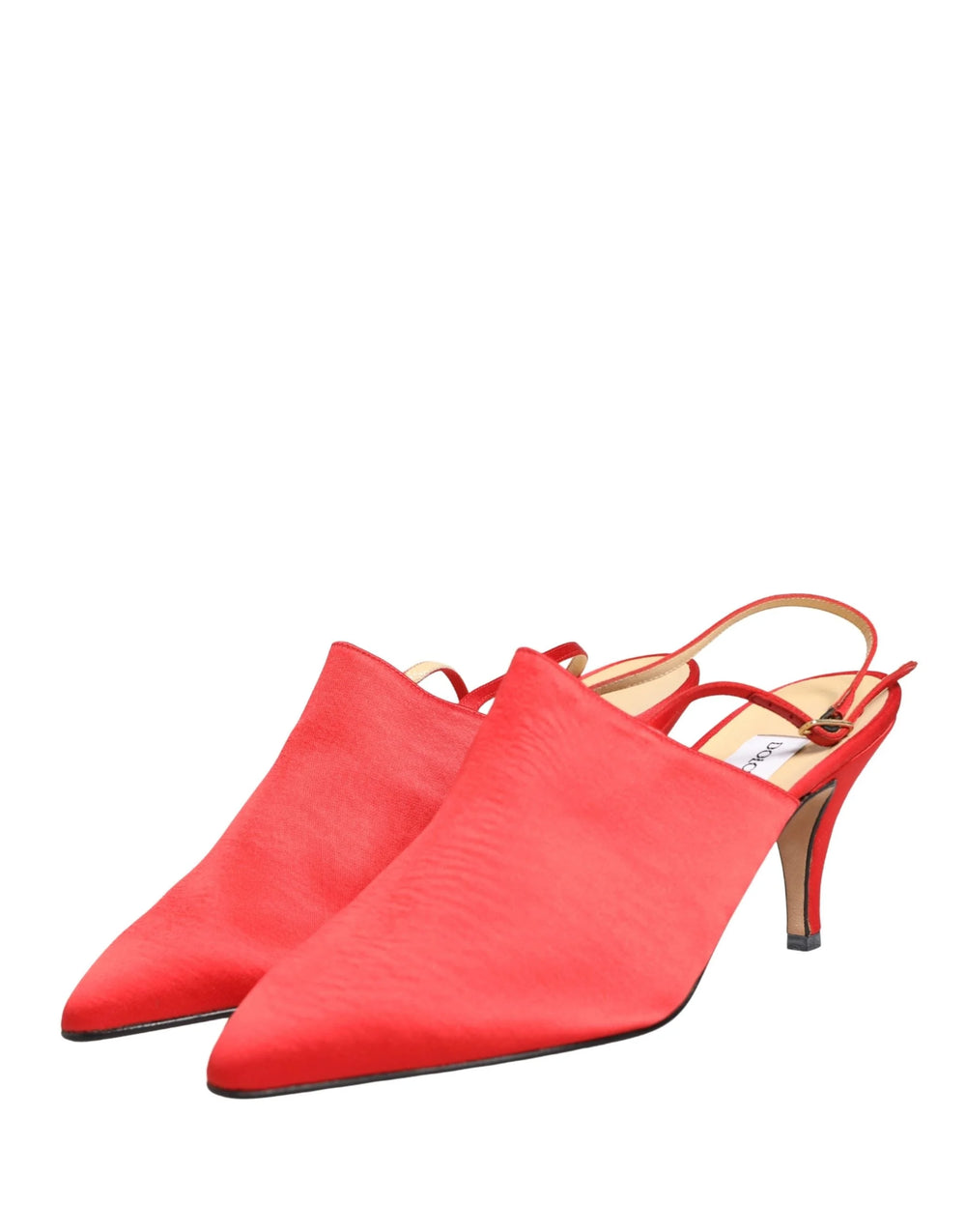 Dolce & Gabbana Piros Bőr Magassarkú Szandálok - EU39/US8.5