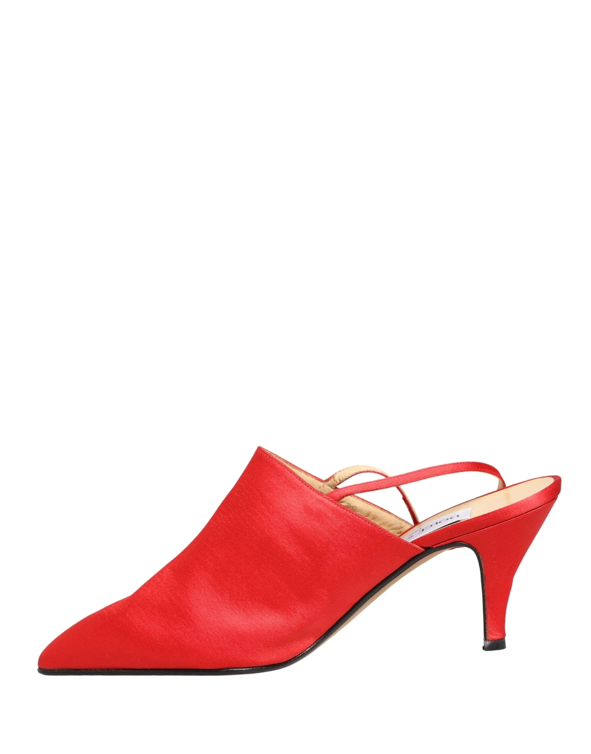 Dolce & Gabbana piros bársony magas sarkú szandál cipők - EU39/US8.5