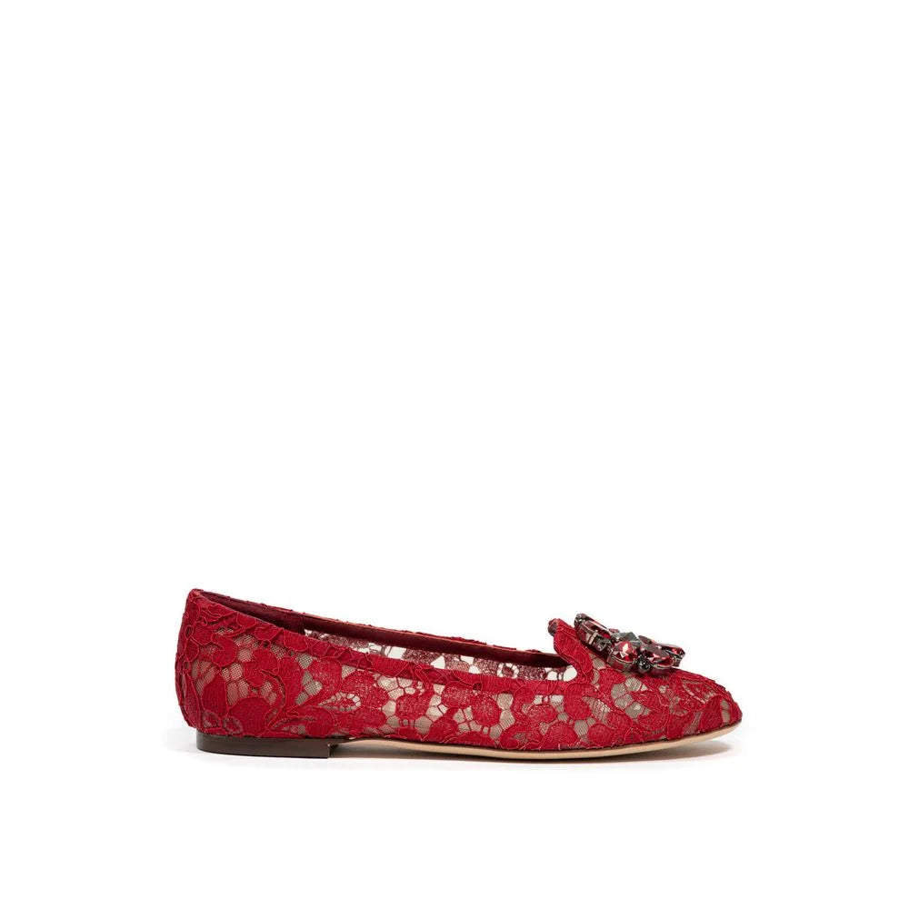 Dolce & Gabbana Rode Viskose Ballerina