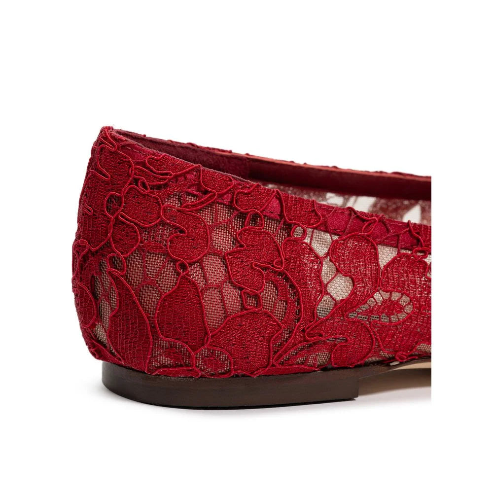 Dolce & Gabbana Rode Viskose Ballerina