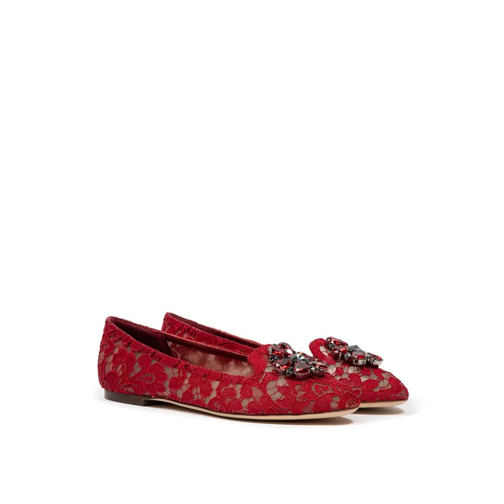 Dolce & Gabbana Red Viscose Ballet Flat - Flats