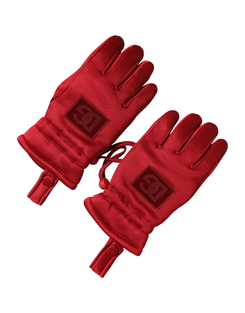 Dolce & Gabbana Red Viscose Motorcycle Biker Mitten Gloves - 9,5|L
