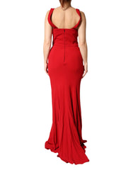 Dolce & Gabbana Red Viscose Sheath Mermaid Long Gown Dress - IT44|L