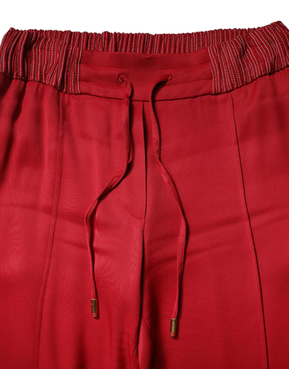 Dolce & Gabbana Red Viscose Straight Fit Pants - IT42|M - Trousers