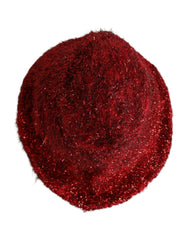 Dolce & Gabbana Red Viscose Tinsel Wide Brim Bucket Hat - 58 cm|M - Bucket Hats
