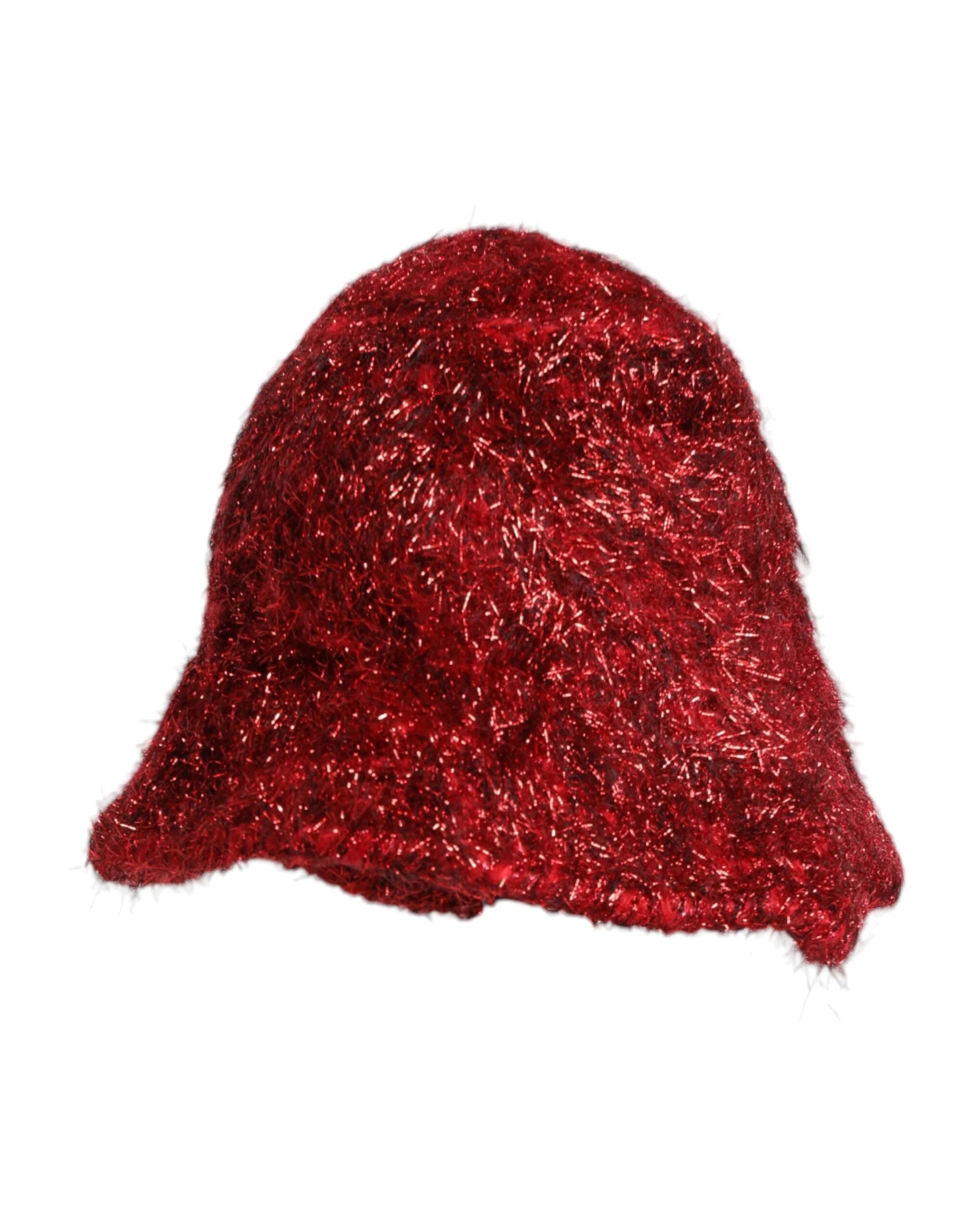 Dolce & Gabbana Red Viscose Tinsel Wide Brim Bucket Hat - 58 cm|M - Bucket Hats