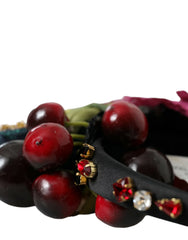 Dolce & Gabbana Red Watermelon Cherry Crystal Hairband Statement Diadem - Headbands