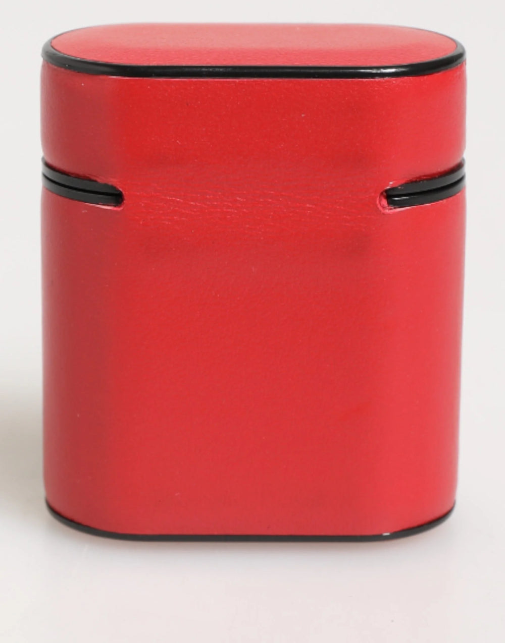 Dolce & Gabbana Red White Calfskin Leather Logo Flip Holder Airpods Case - Headphone Carrying Cases