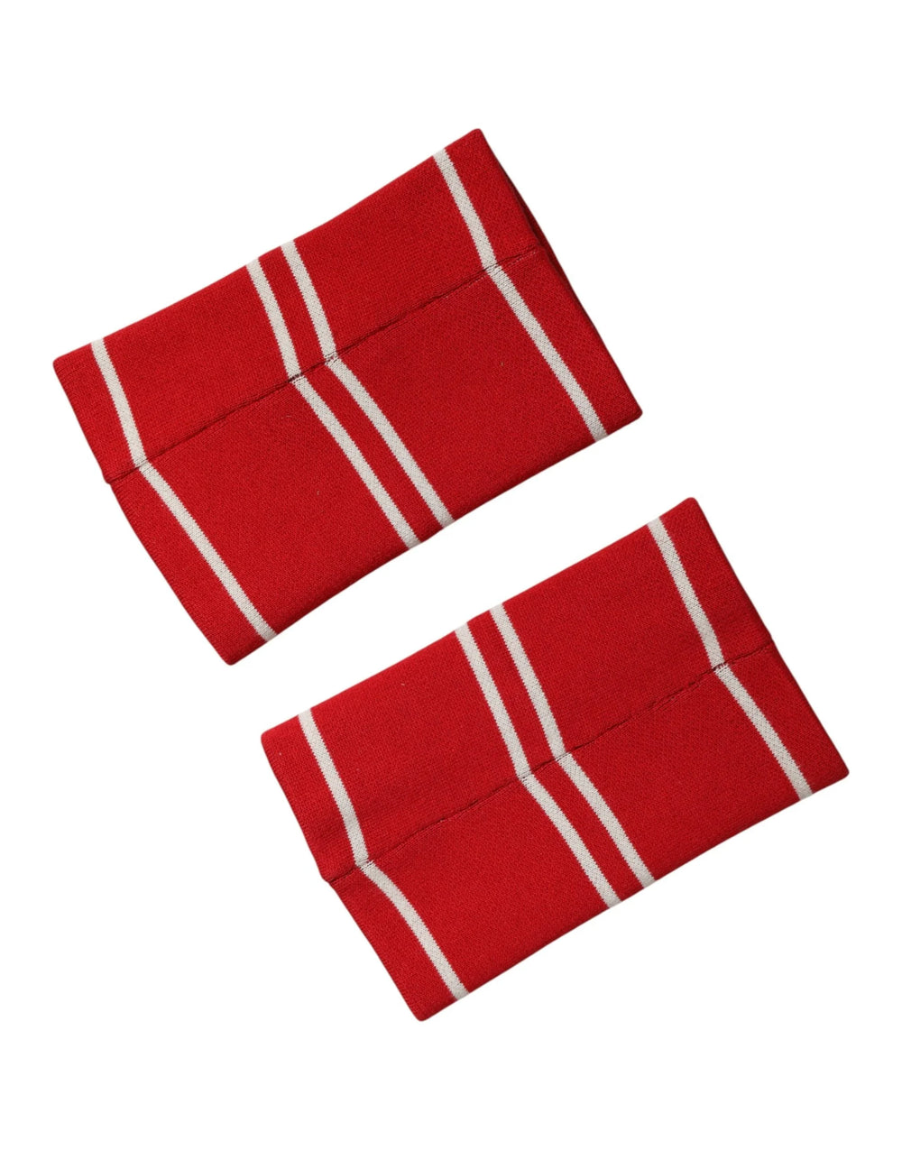 Dolce & Gabbana Red White DG Logo Cotton 1 Pair One SIze Wristband - Wristbands