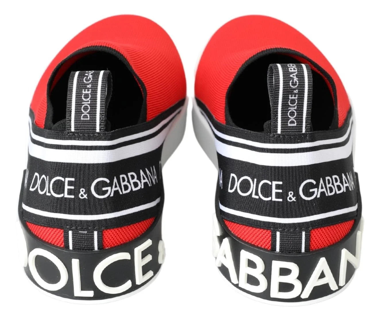 Dolce & Gabbana Red White Flat Sneakers Loafers Shoes - EU40/US7 - Sneakers