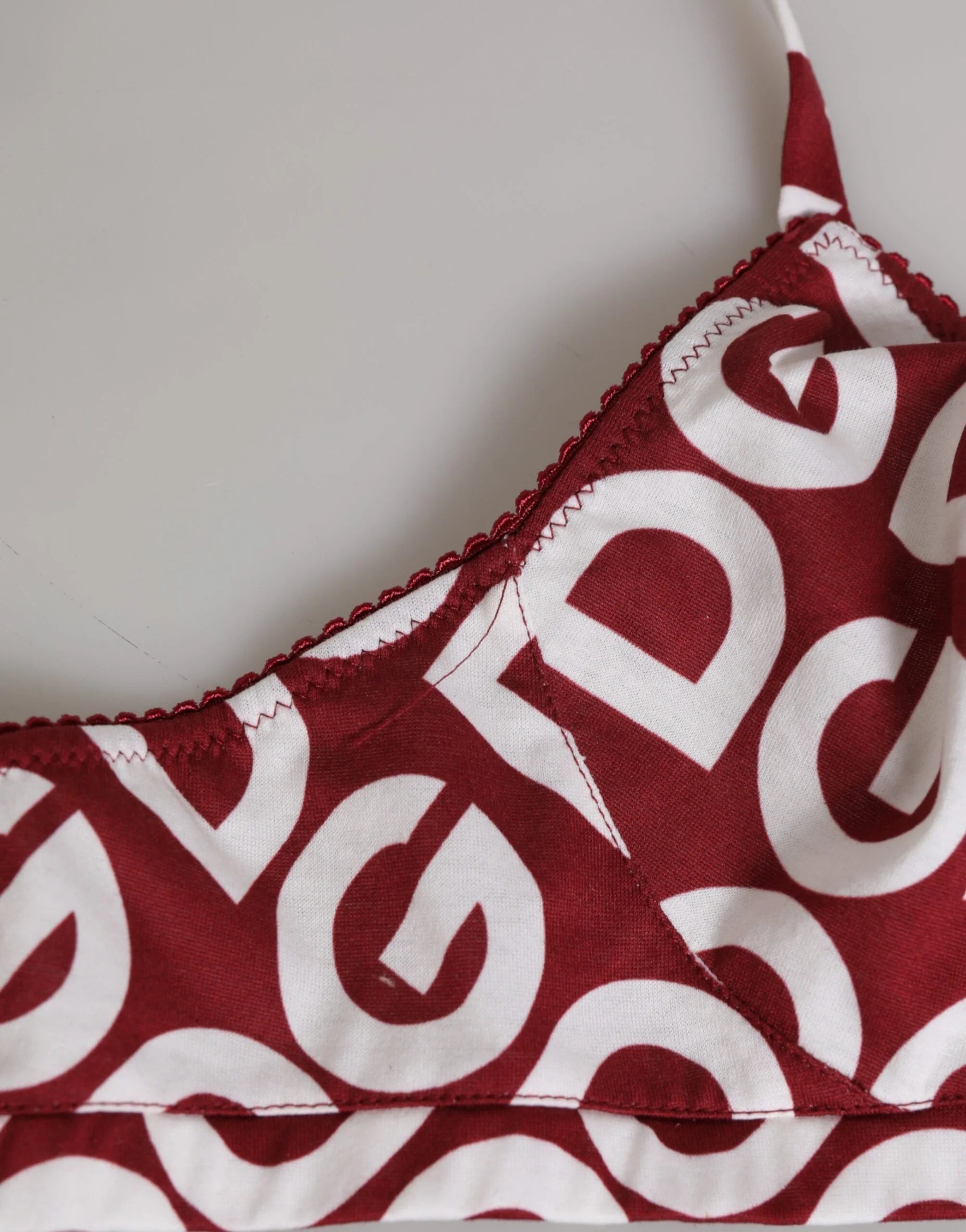 Dolce & Gabbana Red White Logo Mania Soft Cup Bra Underwear - IT2 | S - Bras