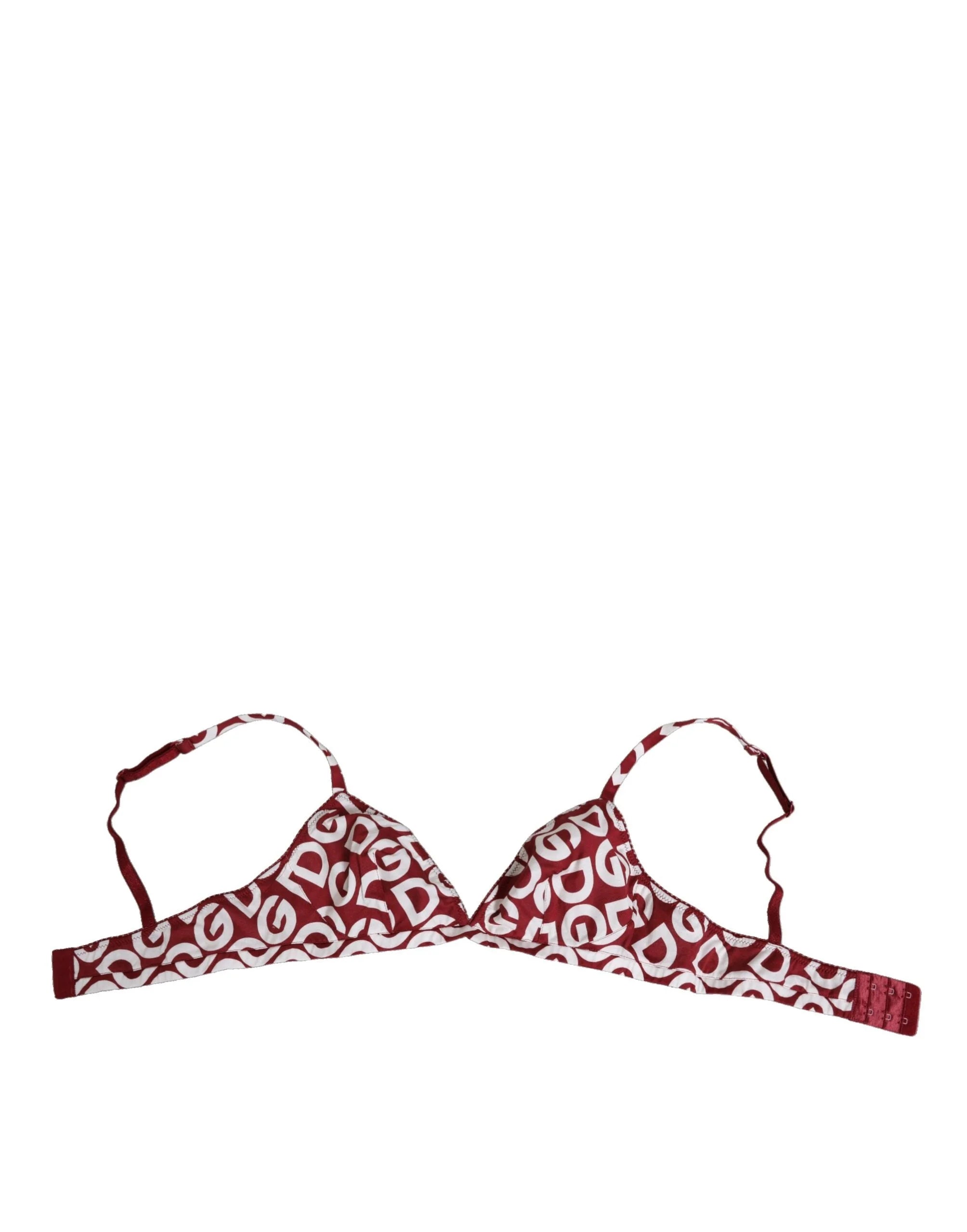 Dolce & Gabbana Red White Logo Mania Soft Cup Bra Underwear - IT2 | S - Bras