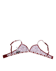 Dolce & Gabbana Red White Logo Mania Soft Cup Bra Underwear - IT2 | S - Bras