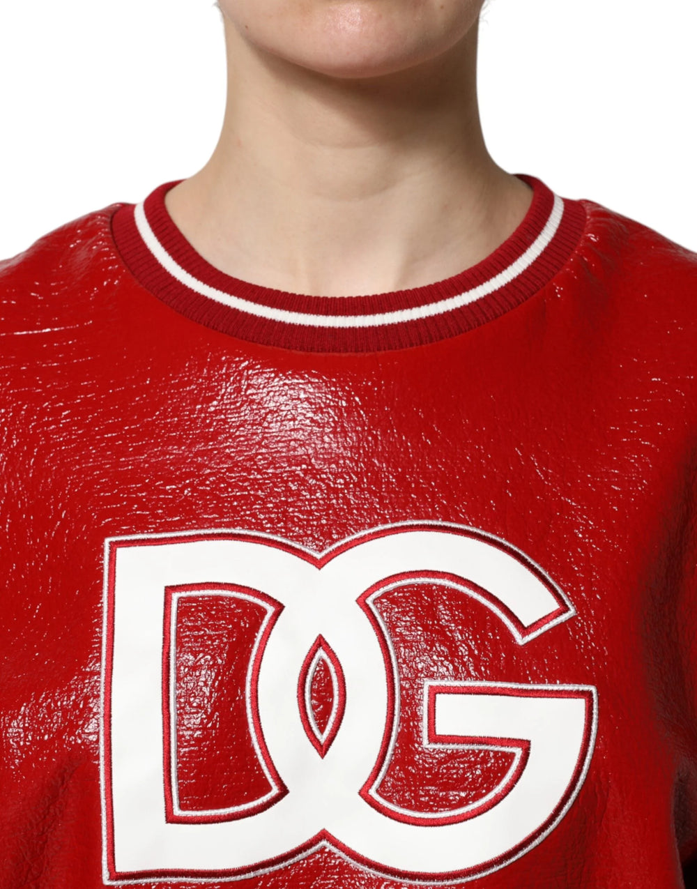 Dolce & Gabbana Red Wool DGLogo Embroidery Pullover Sweater - IT46|XL - Sweaters